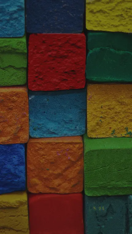 والپیپر پرکاربرد بلوک های مربعی رنگارنگ مخصوص گوشی سامسونگ