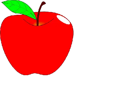 دانلود عکس رایگان کارتونی نقاشی سیب قرمز دور بری شده بدون زمینه 