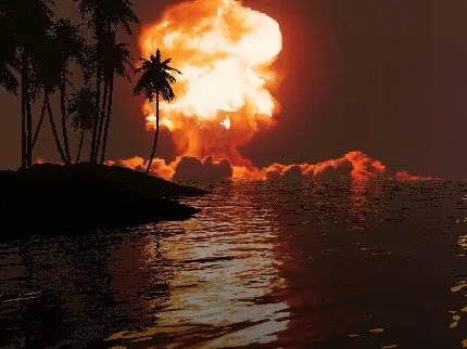 به روز ترین عکس انفجار هسته ای غول آسا نزدیک سواحل اقیانوسی