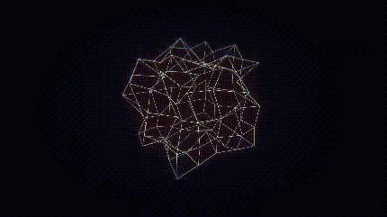 عکس استوک الگوی سه بعدی چندضلعی هندسی انتزاعی وایرفریم Wireframe 3D