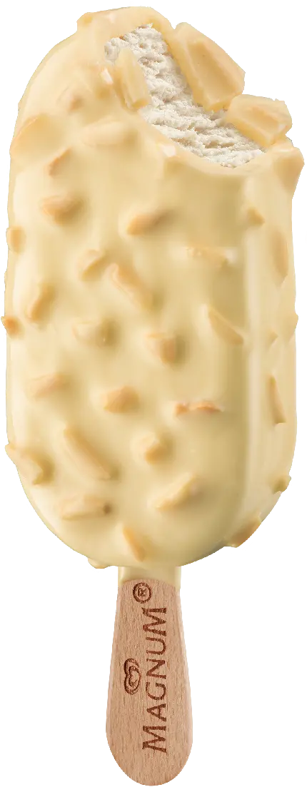 عکس PNG جذاب بستنی چوبی با روکش شکلات شیری و مغز فندقی