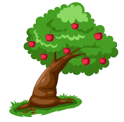 دانلود تصویر گرافیکی درخت سیب با فرمت پی ان جی PNG