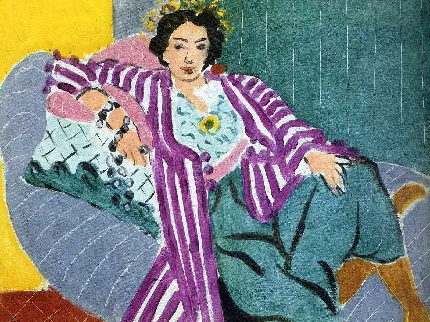 اثر هنری Robe violette et Anémones 1937 از Henri Matisse