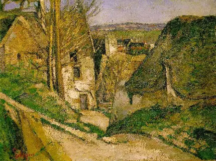 عکس نقاشی خانه مرد به دار آویخته در اوورز  اثر پل سزان