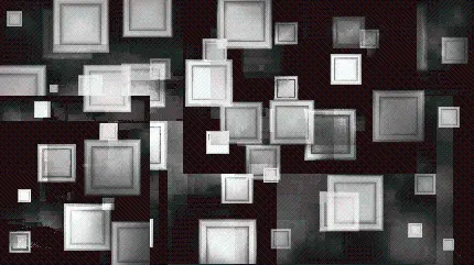 بک گراند سیاه و سفید سه بعدی مربعی سبک کوبیسم CUBISM
