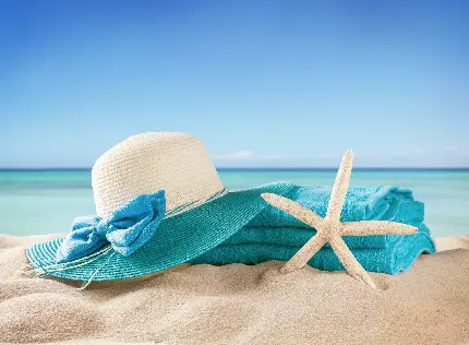 عکس تعطیلات تابستانه با تم آبی آرامش دهنده مخصوص دسکتاپ