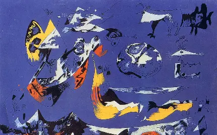 جکسون پولاک - آبی - موبی دیک (1943)  نقاش آمریکایی