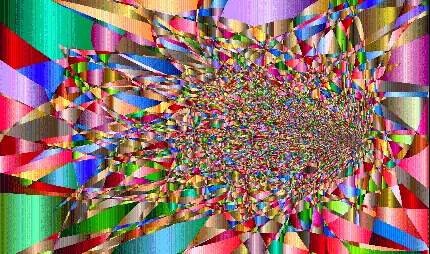 اشکال هندسی چند ضلعی رنگارنگ به سبک هنر پاپ