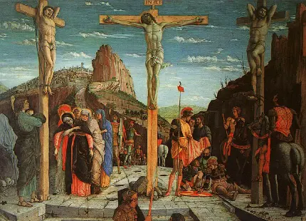 نقاشی مصلوب شدن با باکره و قدیس جان بشارت توسط جیووانی