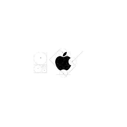 لوگوی اپل نسبت طلایی فیبوناچی | طراحی لوگو اپل ایلاستریتور 