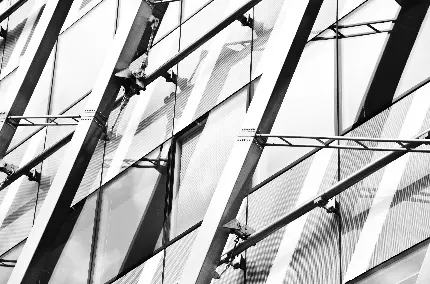 دانلود رایگان عکس سیاه و سفید ساختمان فولادی