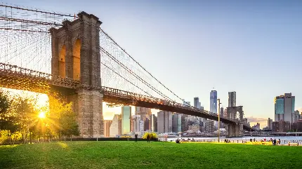 دانلود عکس پل بروکلین مشهور با عنوان هشتمین عجایب دنیا 