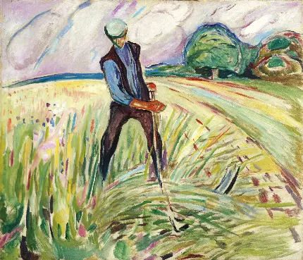 عکس مردی درحال کار در مزرعه اثر ادوارد مونک