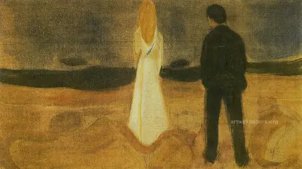 تصویر از نقاشی عشق و ترس کشیده شده توسط ادوارد مونک