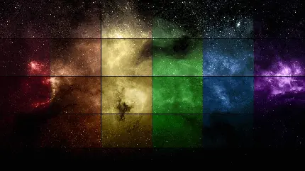 شاخ ترین بک گراند انتزاعی فضای بین ستاره ای کهکشانی رنگارنگ