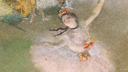 نقاشی زیبا از یک پریما بالرین سبک امپرسیونیسم اثر ادگار دگا 1878