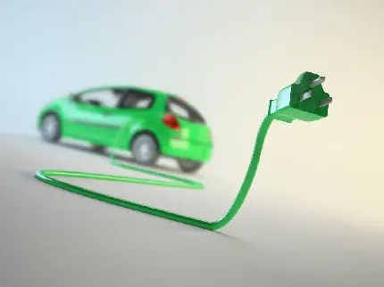 دانلود عکس ماشین کوچولو و هاچ بک سبز برقی شارژی 