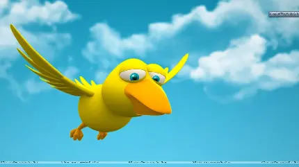 عکس کارتونی پرنده زرد رنگ برای انیمیشن سازی