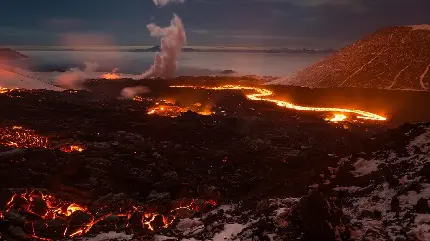 تصویر زمینه آتشفشان ارائه دهنده بینش ارزشمندی از تاریخ زمین