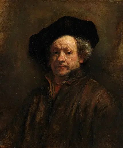 عکس از نقاشی خودنگاره اثر نقاش هلندی به اسم رامبرانت
