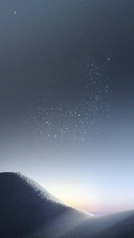تصویر زمینه ساده مینیمالیستی آسمان رویایی پر ستاره 