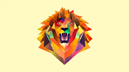 عکس مینیمالیستی با طرح lion برای چاپ تابلو دکوراتیو