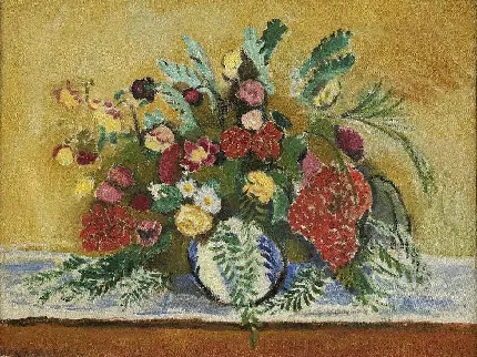 اثر پرتره مدرن Un ramo de flores en un jarron blanco از Henri Matisse