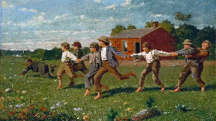  تابلو نقاشی بازی پسرها آمریکایی به سال ۱۸۷۲ میلادی اثر وینسلو هومر