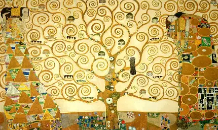 دانلود تابلو نقاشی معروف درخت زندگی از گوستاو کلیمت
