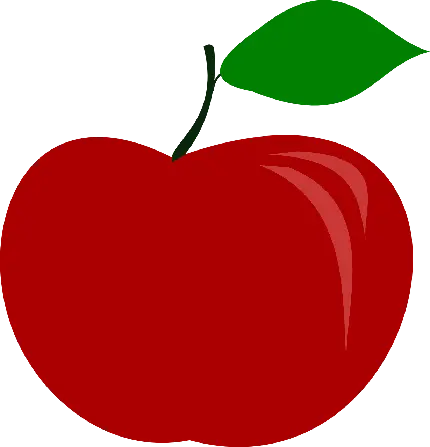 تصویر پی ان جی کارتونی سیب قرمز دور بری شده بدون زمینه