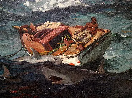 جریان خلیج نام تابلوی رنگ روغن اثر وینسلو هومر، نقاش آمریکایی به سال ۱۸۹۹ میلادی 