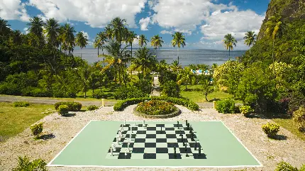 والپیپر‌خیلی جالب با وضوح بالا از شطرنج با منظره طبیعی 