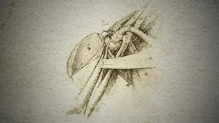 عکس برگ اول دفترچه اختراعات لئوناردو داوینچی دانشمند بزرگ ایتالیایی 