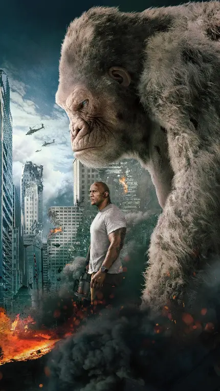 تصویر بدون متن و نوشته کاور فیلم سینمایی رمپیج Rampage 