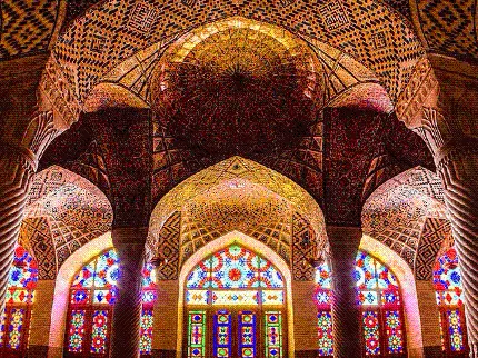 تصویر استوک از نمای دیگر مسجد نصیرالملک معماری ایرانی