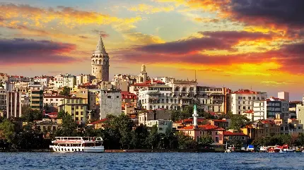  تصویر زمینه استانبول Galata Tower با کیفیت عالی مخصوص دسکتاپ