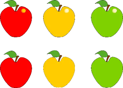 دانلود رایگان عکس PNG انواع سیب قرمز و زرد و سبز بدون پس زمینه و بک گراند
