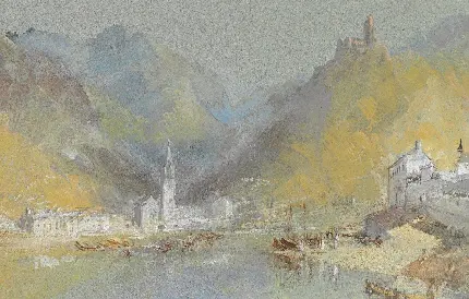 بکگراند هنری مدرن از آثار ویلیام ترنر نقاش معروف انگلیسی 