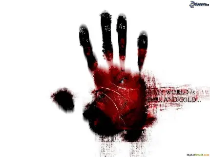 خفن ترین عکس دست خونی با زمینه سفید و ترسناک 
