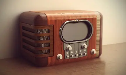 رادیو قدیمی با طراحی چوبی شیک و منحصر به فرد
