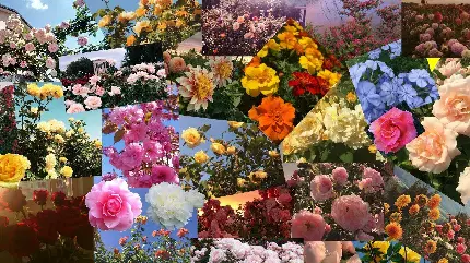 دانلود عکس کلاژ و چند تکه زیباترین گل های کمیاب و یونیک 