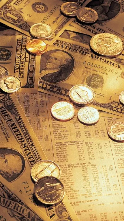 عکس جذاب پول اسکناس و سکه دلار آمریکا و کانادا 
