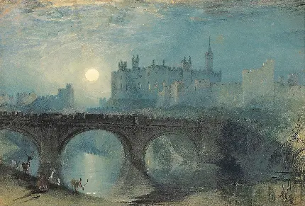 دانلود عکس نقاشی قصر بروگهم از آثار ویلیام ترنر نقاش معروف انگلیسی 