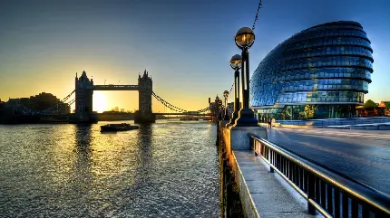 عکس پس زمینه پل برج یکی از معروف ترین نمادهای شهر لندن