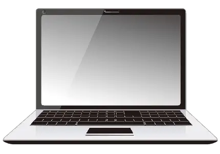 تصویر ساده پی ان جی png و گرافیکی لپ تاپ با زمینه سفید 