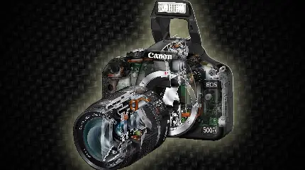 تصویر دوربین Canon 500D با قابلیت ضبط ویدئویی اچ‌دی و نصب فلاش و زوم اپتیکال در حین فیلمبرداری