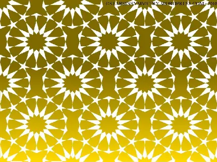 عکس زمینه خطوط ستاره ای سفید در زمینه طلایی در سبک طراحی اسلامی