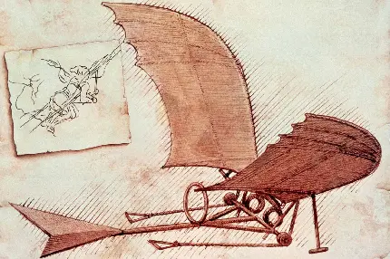 عکس جالب و دیدنی اختراع عجیب لئوناردو داوینچی دانشمند و مخترع