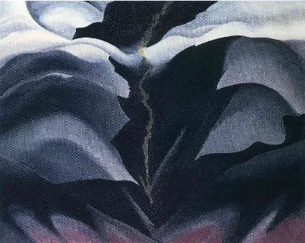 تصویر از نقاشی دارک و تیره یک مکان سیاه اثر جورجیا اوکیف