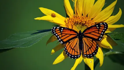 قشنگ ترین عکس پس زمینه پروانه نشسته روی گل 